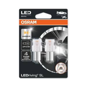 OSRAM Automotive Auxiliary Signal Lamp LED SL PY21W - BAU15s Automotive Lamp